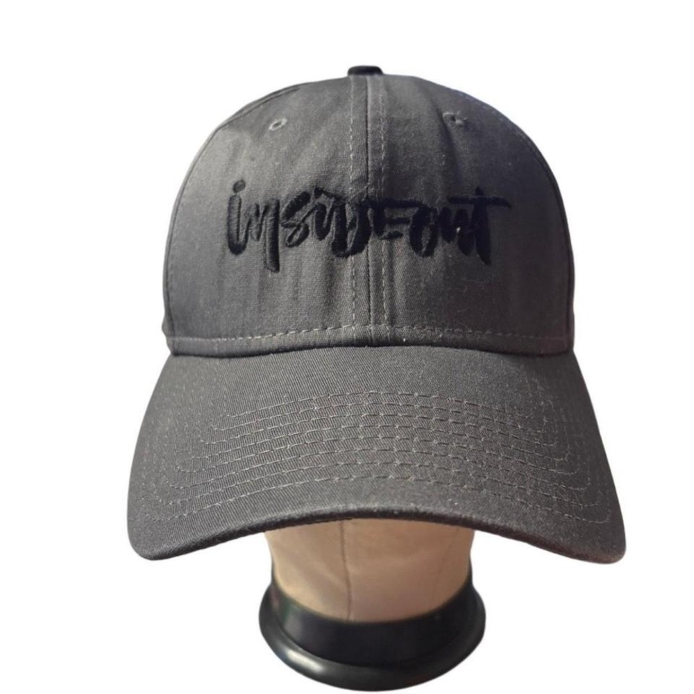 New Era 59Fifty Baseball Cap Grey Blk InsideOut Hat Grunge Streetwear Sz S / M‎